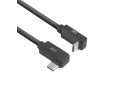 ACT USB 3.0 10Gbps 60W USB Type-C® (haaks links/rechts) naar USB Type-C® (haaks boven/beneden) kabel, 2 meter