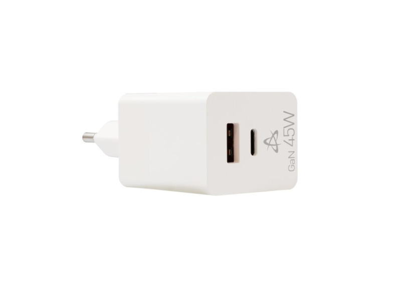 SBOX USB Oplader HC-45 | 45W | USB-A & USB-C (2 Poorten) | Wit