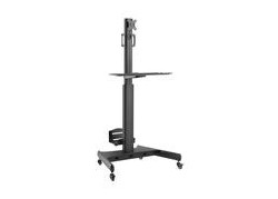 ACT Mobiel Werkstation voor een enkele monitor, met houder voor een pc, toetsenbord en muis