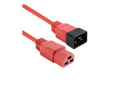 ACT Netsnoer C20 - C21 IEC60320 rood 1 m