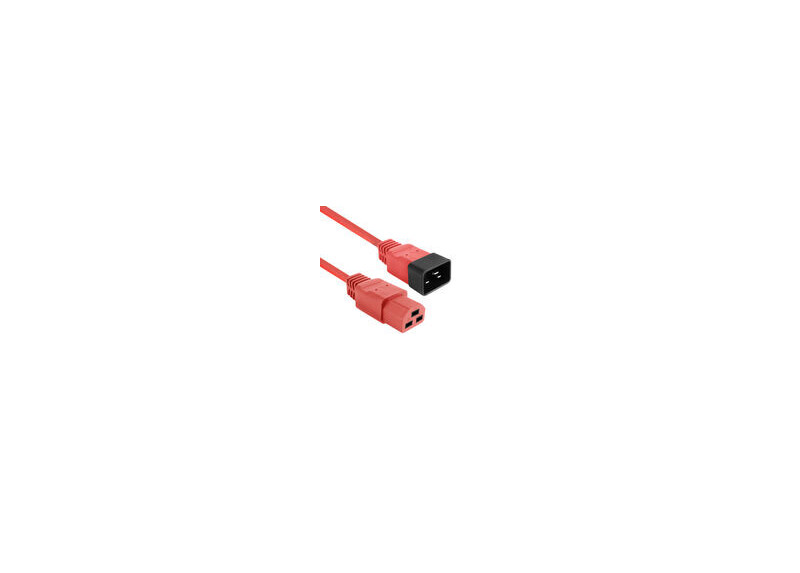 ACT Netsnoer C20 - C21 IEC60320 rood 1 m