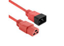 ACT Netsnoer C20 - C21 IEC60320 rood 1,5 m