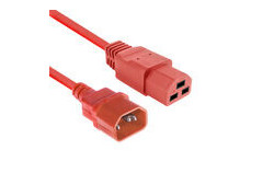 ACT Netsnoer C14 - C21 IEC60320 rood 1,5 m