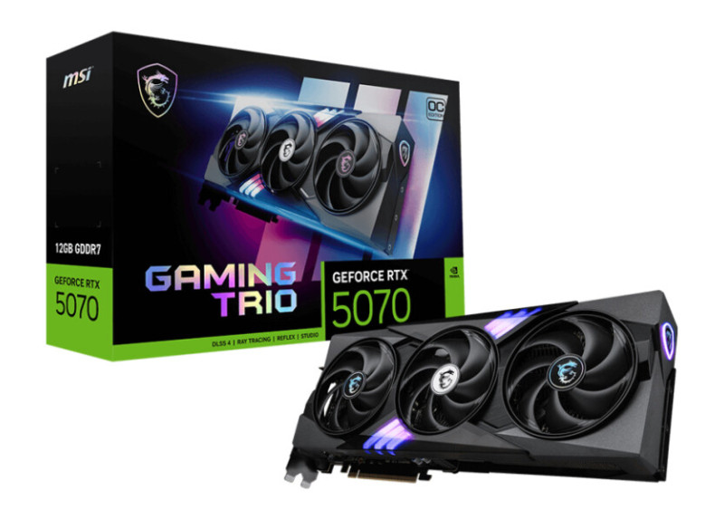MSI GeForce RTX 5070 GAMING TRIO OC | 12GB GDDR7 VRAM | Videokaart | GPU | Nvidia