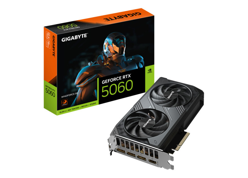 GIGABYTE GeForce RTX 5060 WINDFORCE | 8GB GDDR7 | DLSS 4 | Videokaart | Nvidia GPU