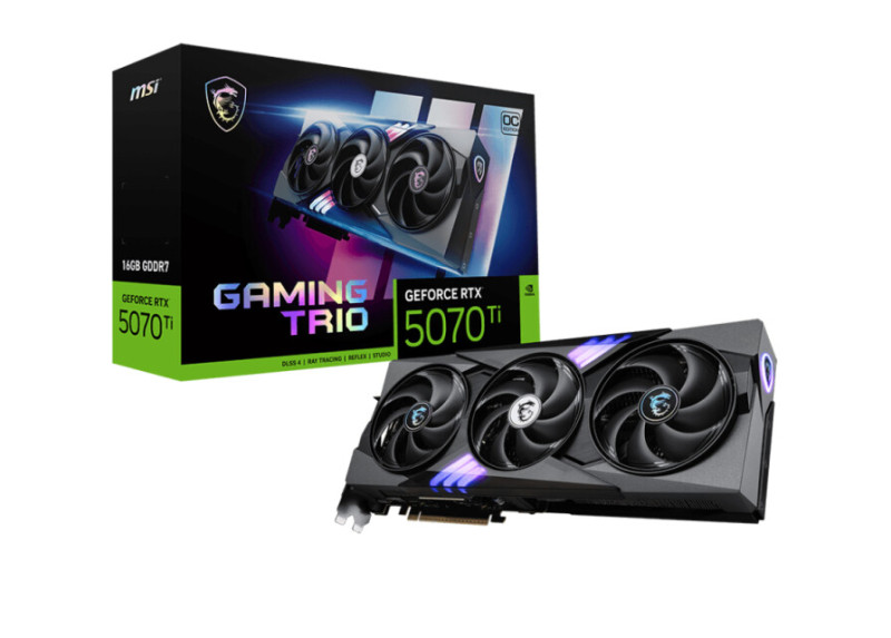 MSI GeForce RTX 5070 Ti GAMING TRIO OC | 16GB GDDR7 | DLSS 4 | Videokaart | Nvidia GPU