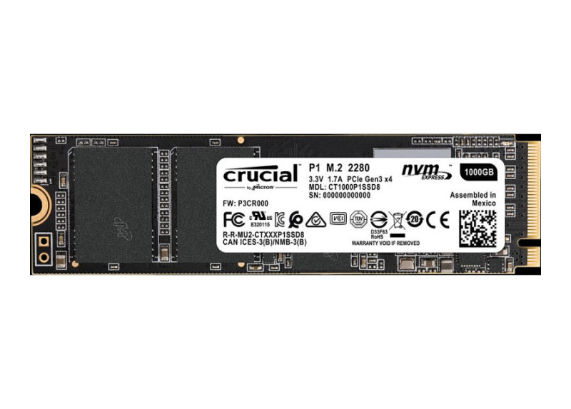 Crucial P1 M.2 1000 GB PCI Express 3.0 NVMe Crucial P1 M.2 1000 GB PCI Express 3.0 NVMe