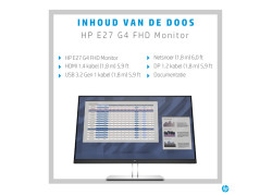HP E-Series E27 G4 68,6 cm (27") 1920 x 1080 Pixels Full HD LED Zwart