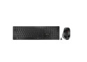 CHERRY DW 9500 SLIM toetsenbord Inclusief muis RF-draadloos + Bluetooth QWERTY Engels Zwart, Grijs