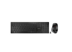 CHERRY DW 9500 SLIM toetsenbord Inclusief muis RF-draadloos + Bluetooth QWERTY Engels Zwart, Grijs