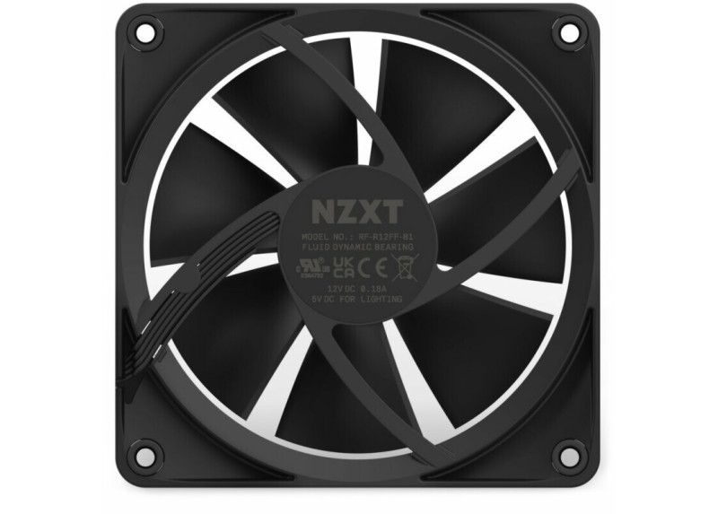 NZXT F120 RGB Computer behuizing Ventilator 12 cm Zwart 1 stuk(s)