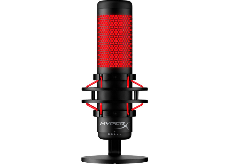 HyperX QuadCast | USB-microfoon | Rode verlichting | Voor pc en console | Zwart/Rood | Open Box