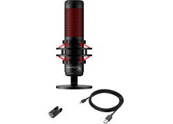 HyperX QuadCast | USB-microfoon | Rode verlichting | Voor pc en console | Zwart/Rood | Open Box