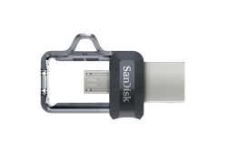 Hama 173385 USB flash drive 64 GB USB Type-A / Micro-USB Zwart, Transparant