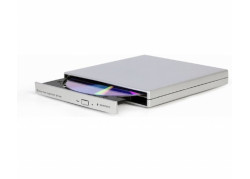 Gembird DVD‑USB‑02‑SV | Externe USB CD/DVD Brander en Speler | Zilver | USB 2.0 | Compact Plug & Play Design