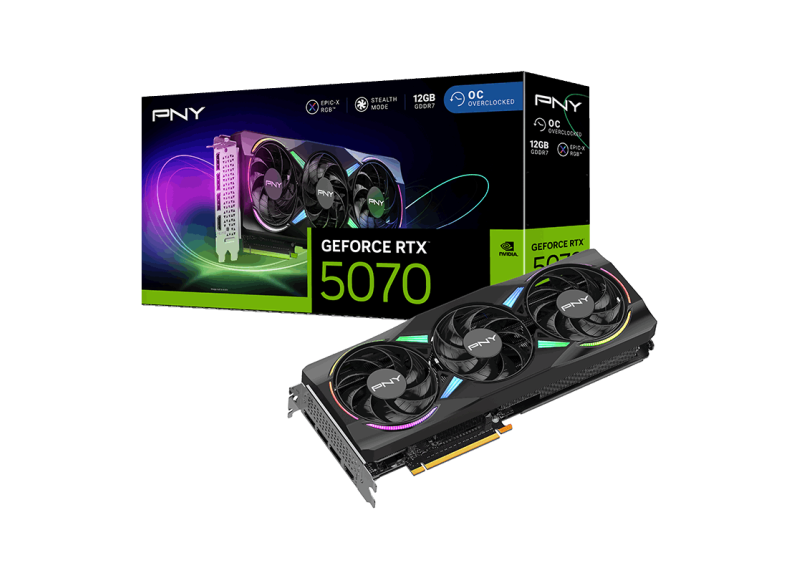 5070 PNY RTX ARGB EPIC-X RGB OC 12GB/3xDP/HDMI