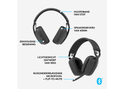 Logitech Zone Vibe 100 Headset Stereo Wireless Graphite