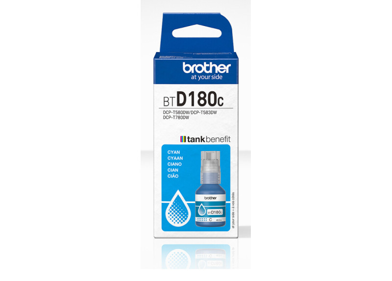 Brother BT-D180C Inktfles Cyaan 5.000 pagina's (Origine Brother BT-D180C Inktfles Cyaan 5.000 pagina's (Origine