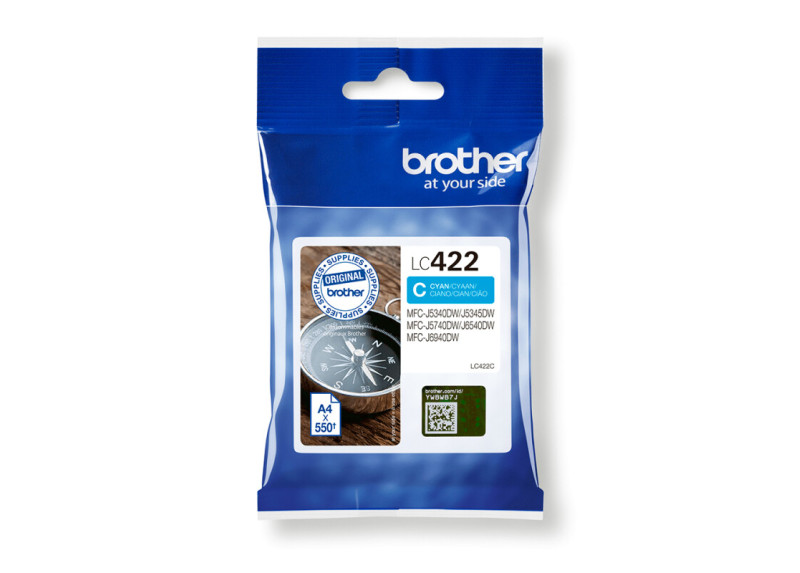 Brother LC-422XLC Cyaan 20,0ml (100% Comp. Chip)