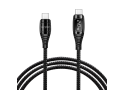 USB 2.0 C <--> USB-C 1.00m LogiLink Zwart, OLED display