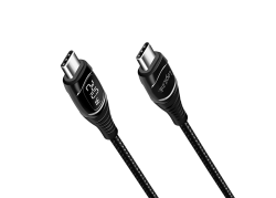 USB 2.0 C <--> USB-C 2.00m LogiLink Zwart, OLED display