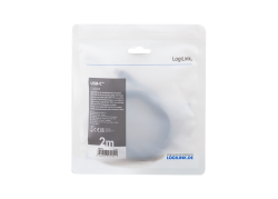 USB 2.0 C <--> USB-C 2.00m LogiLink Zwart, OLED display