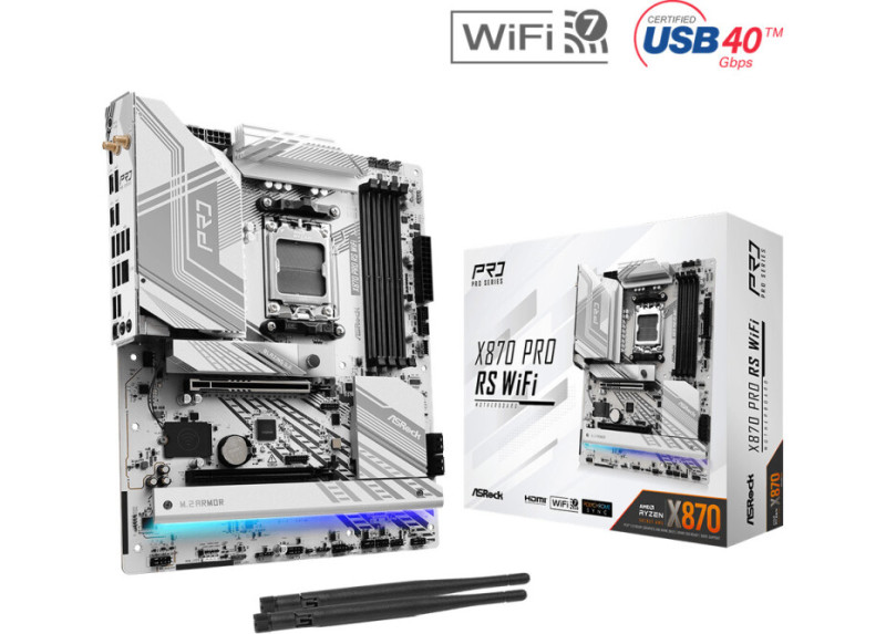 ASRock AM5 X870 Pro RS WiFi - DDR5/3xM.2/HDMI/ATX