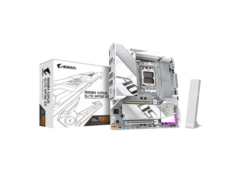 Gigabyte AM5 B850M AORUS ELITE WIFI6E ICE - DDR5/2xM.2