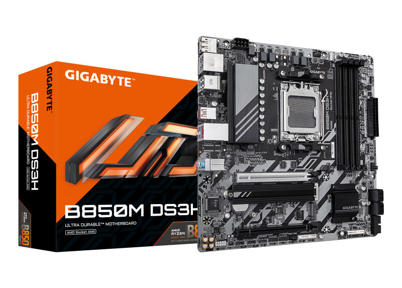 Gigabyte AM5 B850M DS3H - DDR5/2xM.2/2xDP/HDMI/µATX Gigabyte AM5 B850M DS3H - DDR5/2xM.2/2xDP/HDMI/µATX