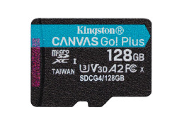 SDXC Card Micro 128GB Kingston U3 V30 A2 Canvas Go! Plus