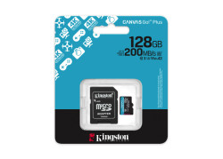 SDXC Card Micro 128GB Kingston U3 V30 A2 Canvas Go! Plus