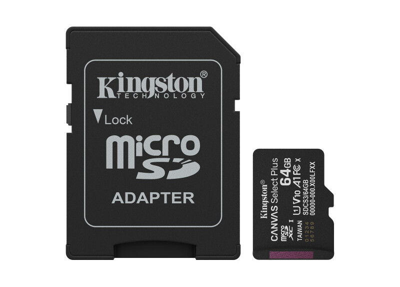 SDXC Card Micro 64GB Kingston UHS-I Canvas Select Plus