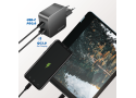 Lader 230V 1xUSB-C 45W+1xUSB-A 20W LogiLink Zwart