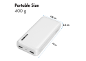 Power Bank 20000mAh LogiLink 2x USB-A Wit