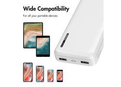 Power Bank 20000mAh LogiLink 2x USB-A Wit