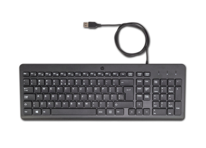 KB HP 150 Zwart bedraad Retail