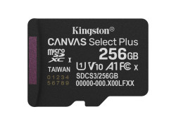 Kingston Technology microSDXC 256GB | Canvas Select Plus Gen3 | 150MB/s | A1 | + Adapter