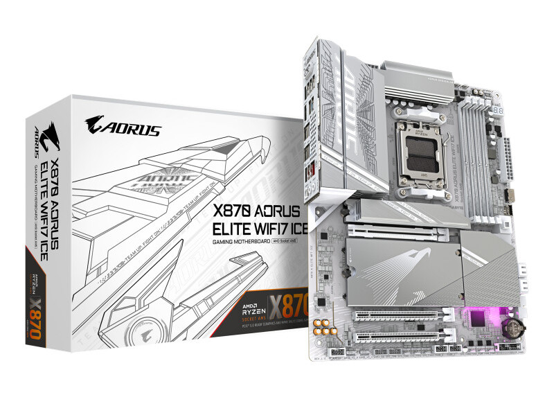 Gigabyte X870 AORUS ELITE WIFI7 ICE | Socket AM5 | AMD X870 | 4xDDR5 | ATX | Moederbord