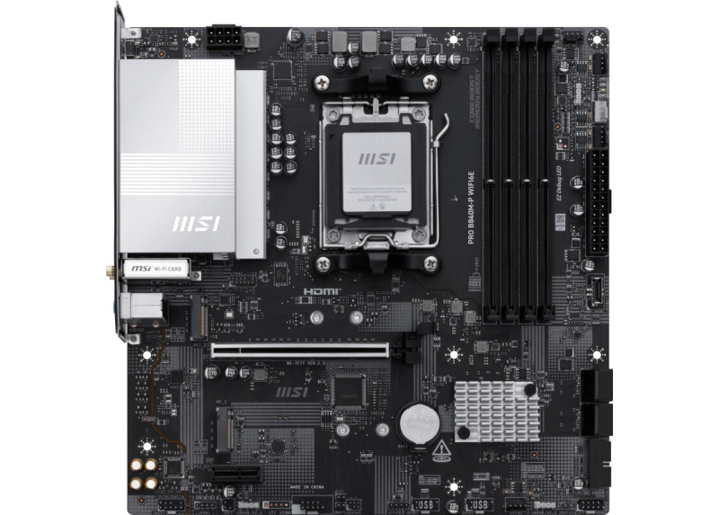 MSI PRO B840M-P WIFI6E moederbord AMD B840 Socket AM5 micro ATX