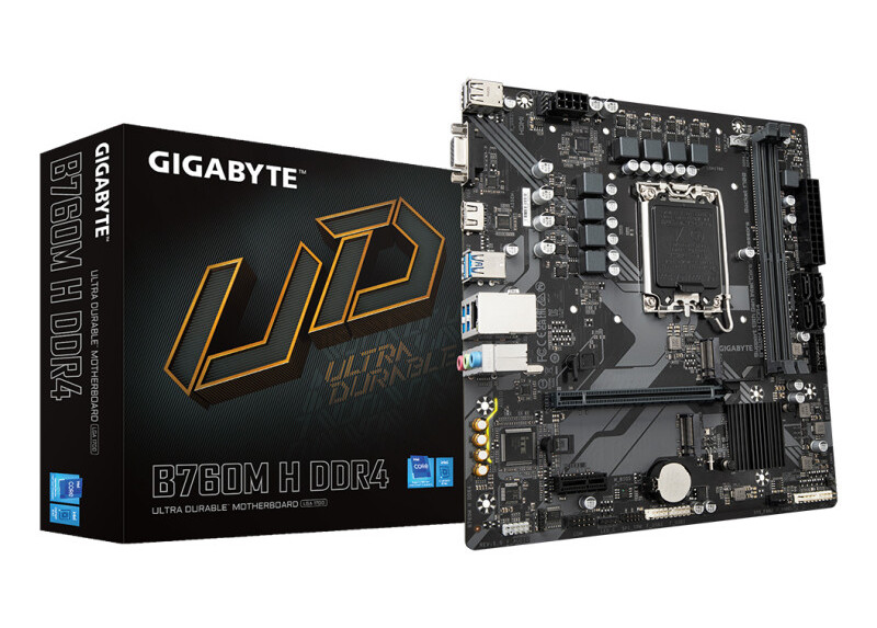 Gigabyte B760M H DDR4 | Socket LGA 1700 | Intel B760 | 4xDDR4 | Micro ATX | Moederbord
