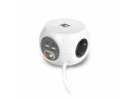 ACT Stekkerdoos met USB-C/A-poorten, 3 sockets, 1,5m, wit