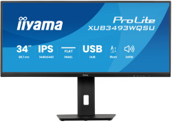 iiyama ProLite XUB3493WQSU-B6 | 34" Ultrawide IPS Monitor | 3440x1440 UWQHD | 120Hz | LED | Zwart