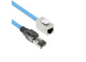 ACT Blauw 25 meter S/FTP CAT6A B2ca PoE++ 100W solid prefab installatiekabel, RJ45 male – female