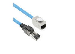 ACT Blauw 65 meter S/FTP CAT6A B2ca PoE++ 100W solid prefab installatiekabel, RJ45 male – female