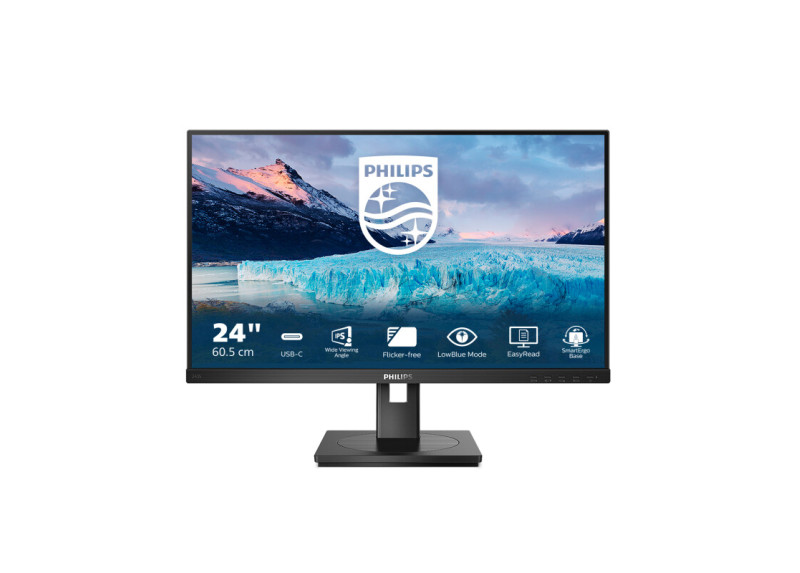 24" Philips 243S1 FHD/DP/HDMI/USB-C/Speaker/RJ45/IPS