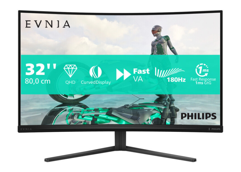 32" Philips Evnia 32M2C3500L Curved/QHD/2xDP/180Hz/VA