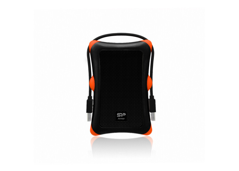 Silicon Power Armor A30 | 2TB Rugged Portable Hard Drive | Schokbestendig (MIL-STD-810G) | USB 3.2 Gen 1 (USB 3.0) | Zwart