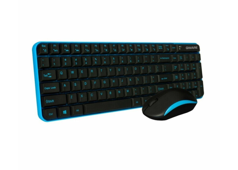QWARE Wireless Waterford Toetsenbord + Muis Blauw