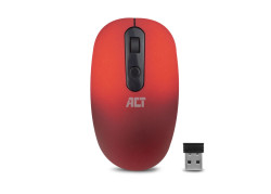 ACT AC5115 | Ambidextrous Draadloze Muis | RF-Draadloos | 1200 DPI | Rood/Zwart