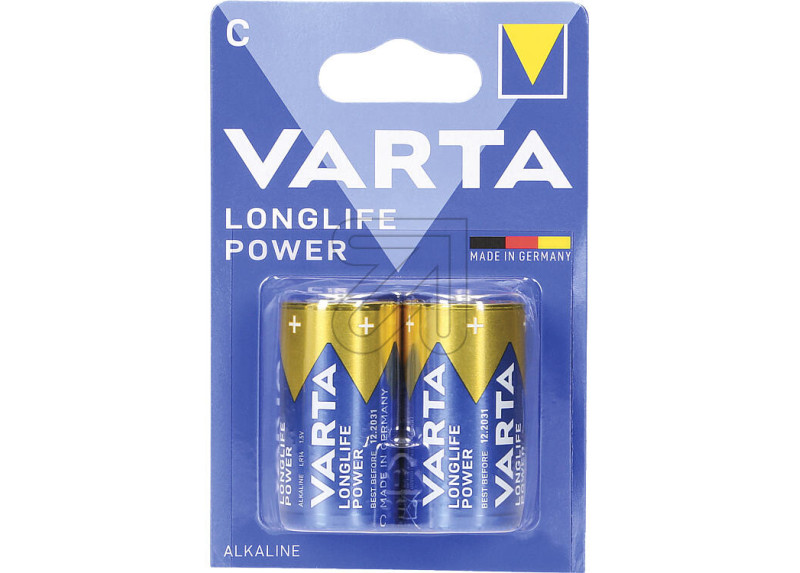 Varta Longlife Power batterij C blister 2-stuks